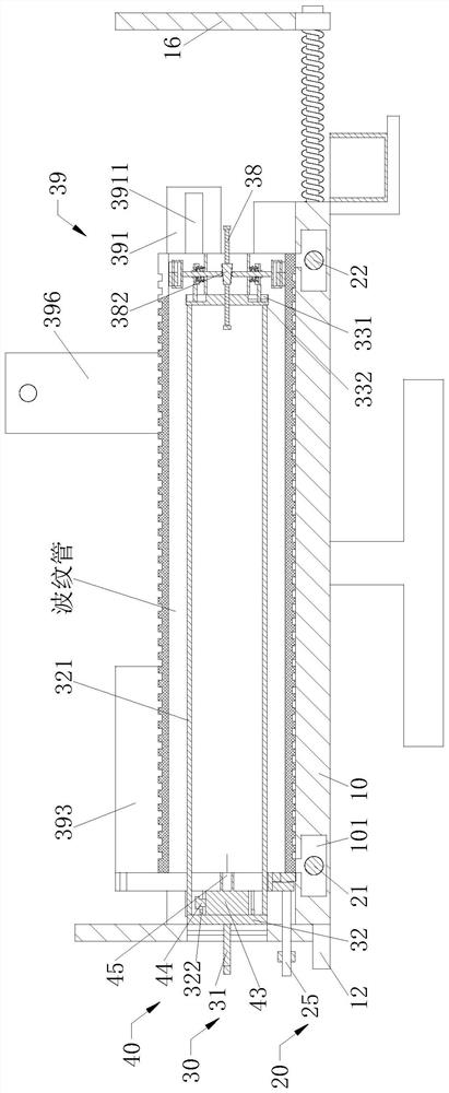 Manufacturing and machining device and machining method for high-density polyethylene HDPE double-wall corrugated pipe