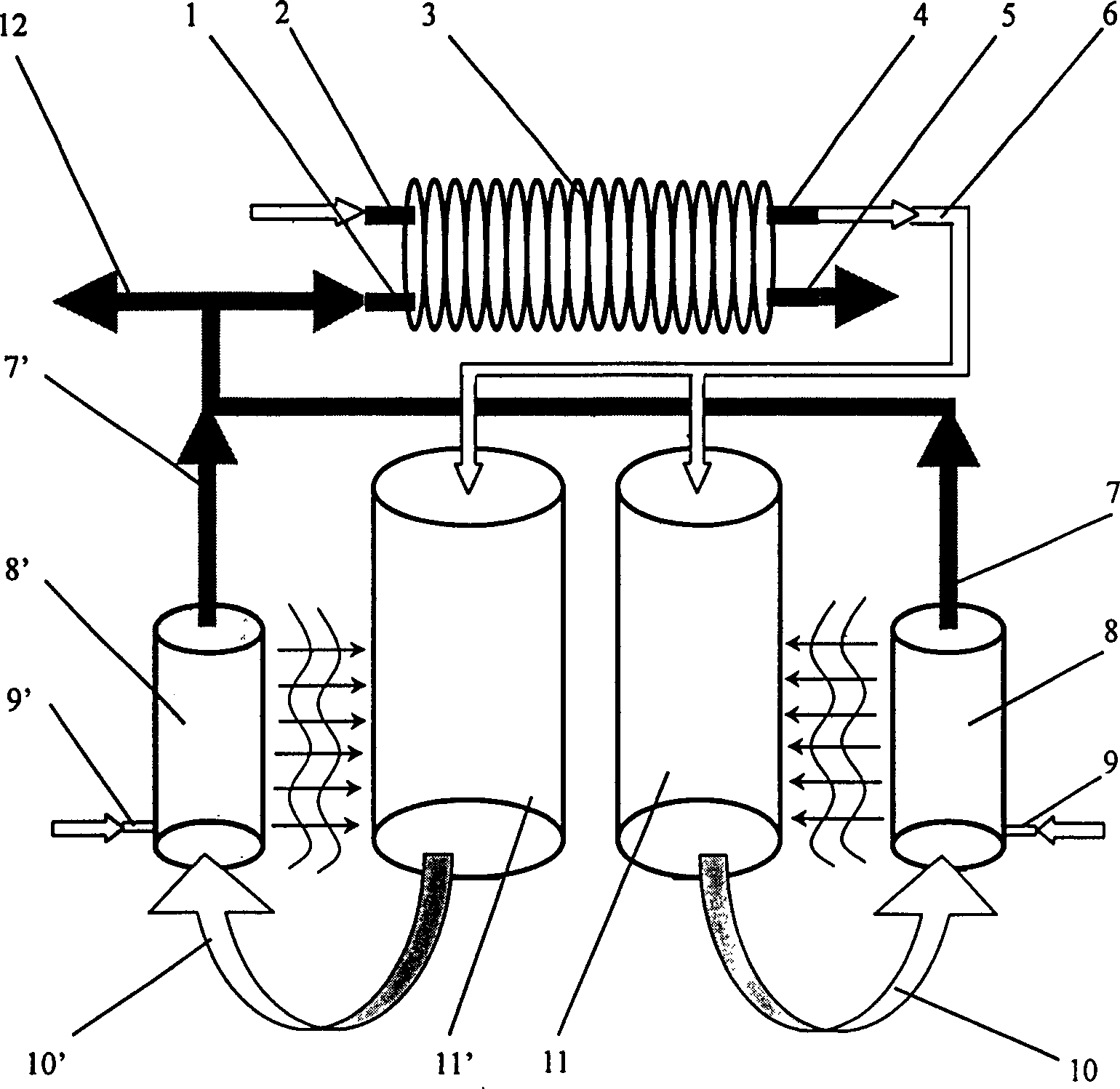 Car engine using mixture of comprssed air and fuel oil or fuel gas