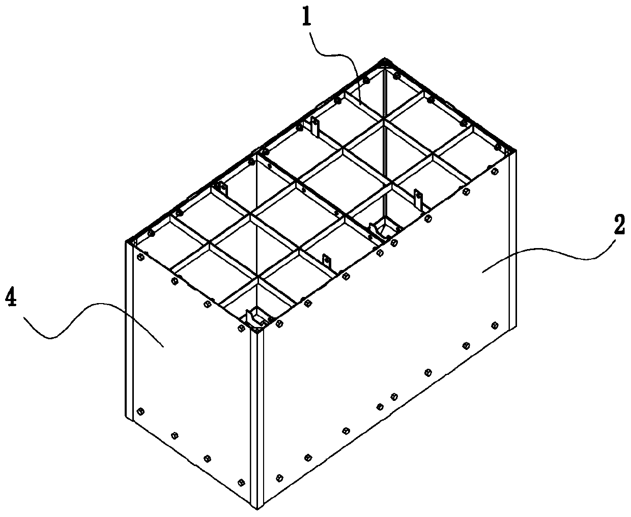 A modular box and assembly method for scr denitrification catalyst