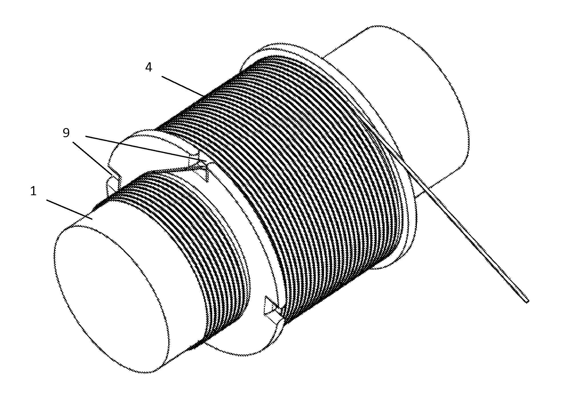 Method of manufacturing multilayer metal wire or ribbon bandage over operational zone of rotor