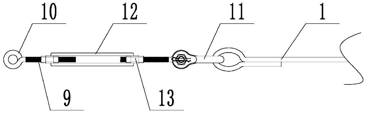 A connection device between adss optical cable and iron tower