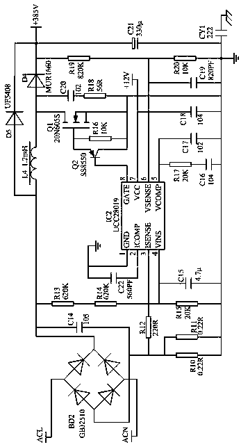 High-efficiency switching converter device and method