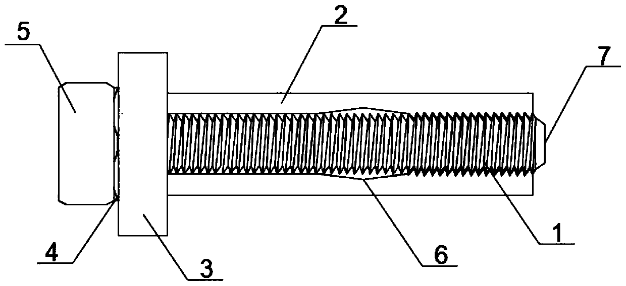Extrusion type single-side fastening bolt