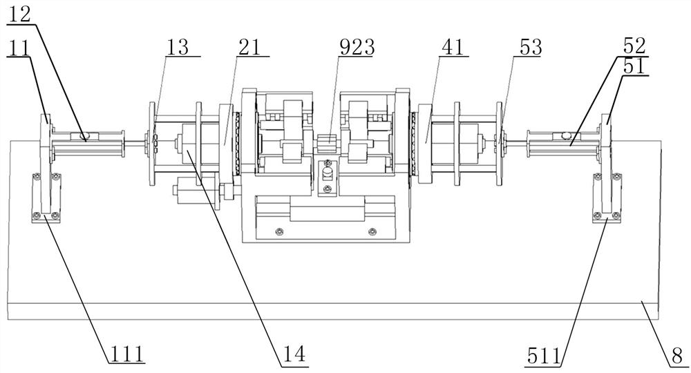 Double triple fluted disc reliability test device and method based on all-condition simulation