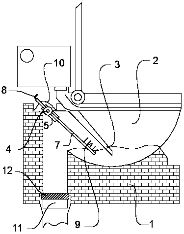 Sealing structure for plastic toilet