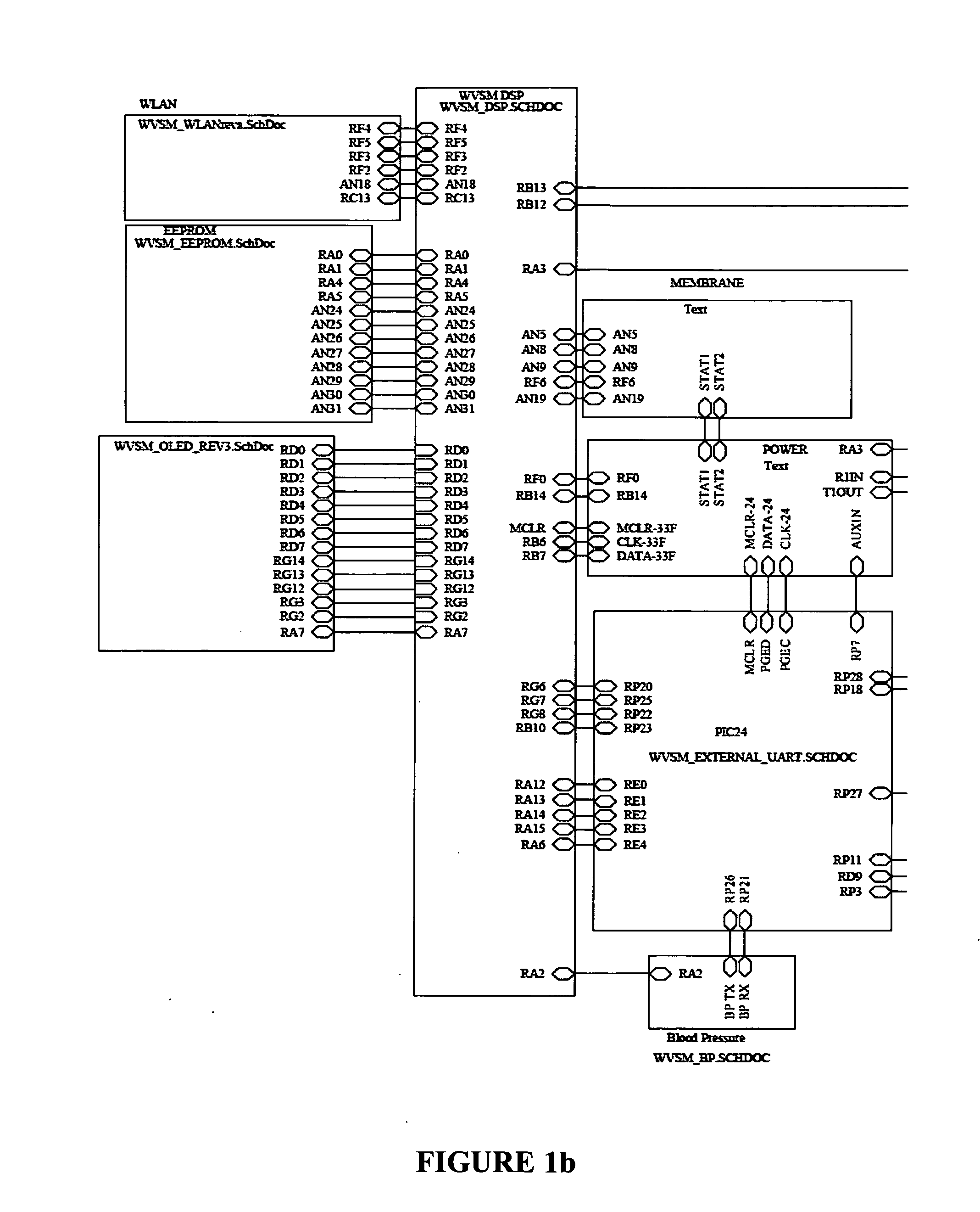 Device and system for wireless monitoring of the vital signs of patients