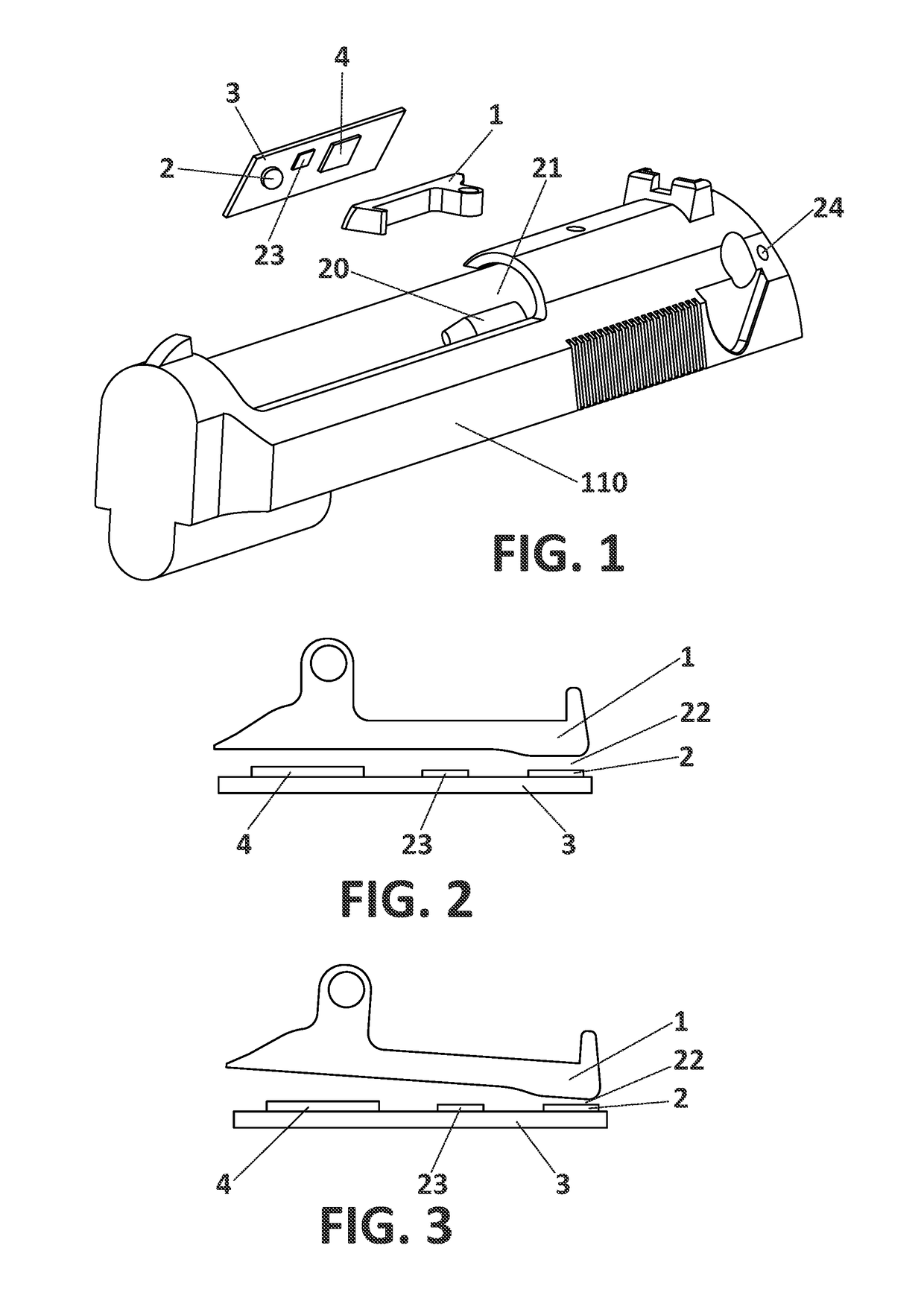 Cartridge-in-chamber detection system for firearms