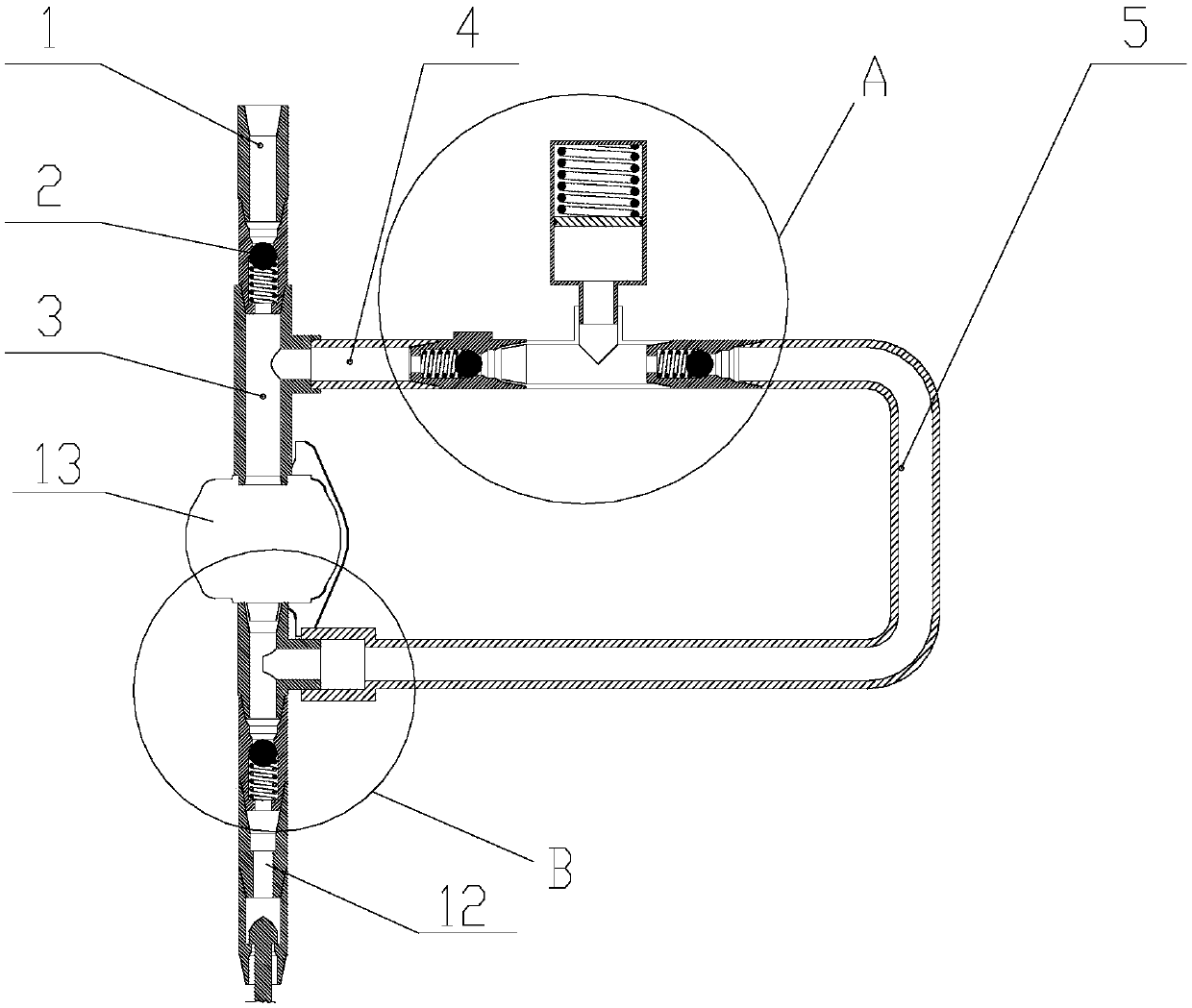 Anti-reverse structure of screw drilling tool ground drive device for oil and natural gas development