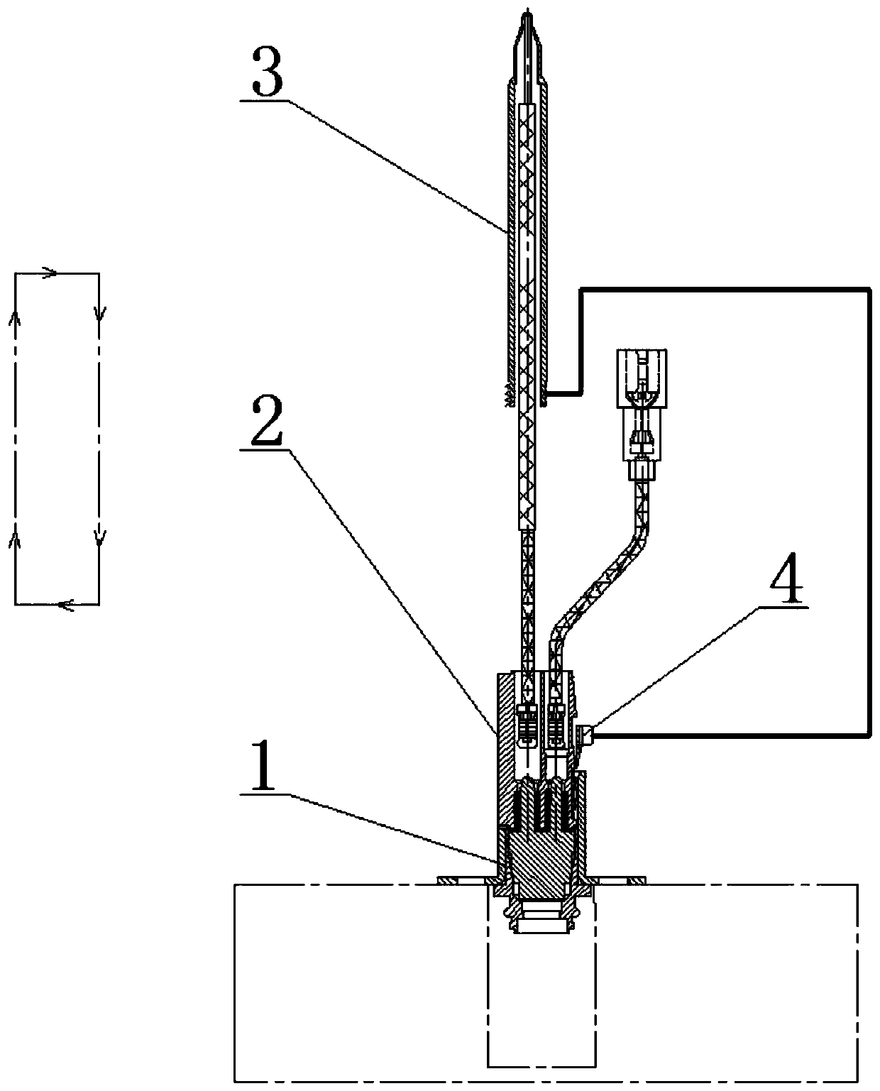 Gas appliance double-coil electromagnetic valve and thermocouple connecting structure with good anti-disengagement property