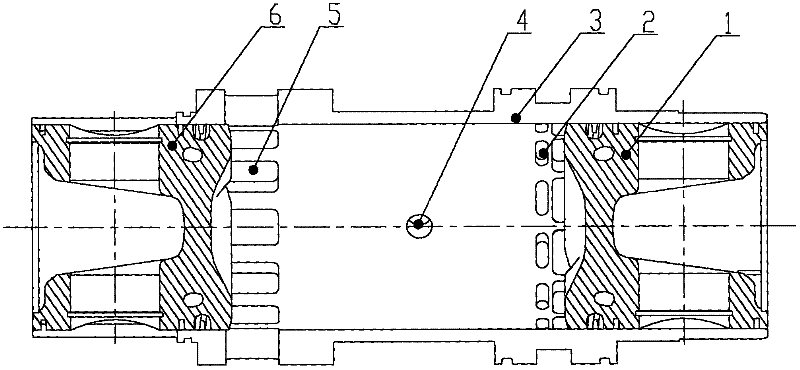 Air inlet device with two air inlet channels for two-stroke engine