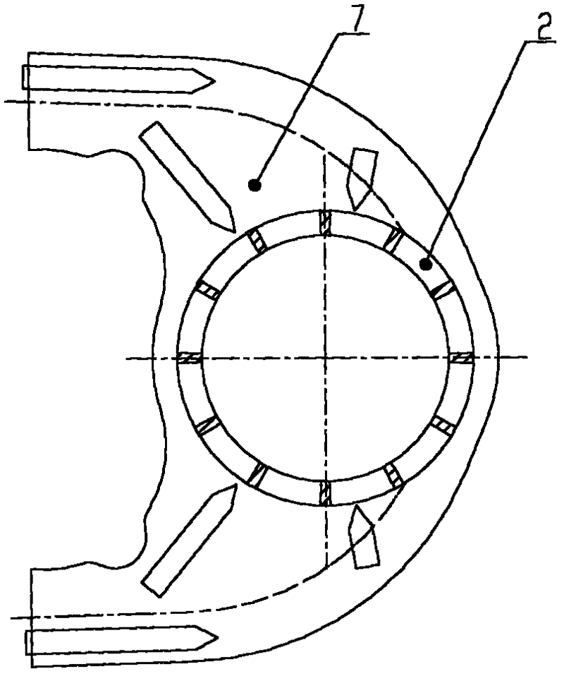 Air inlet device with two air inlet channels for two-stroke engine