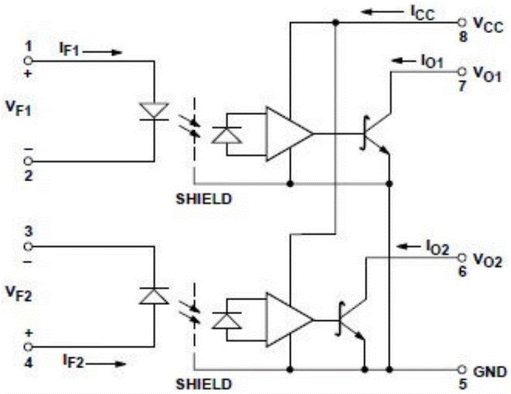 Isolated and anti-interference comparison output circuit
