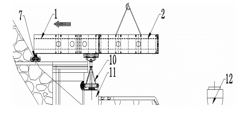 Assembly method of bridge-building machine at exit of tunnel connected with bridge