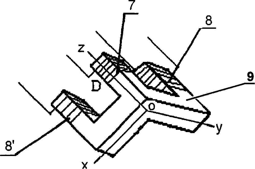 Device for measuring ferromagnetic material internal stress by impulse electromagnetic field
