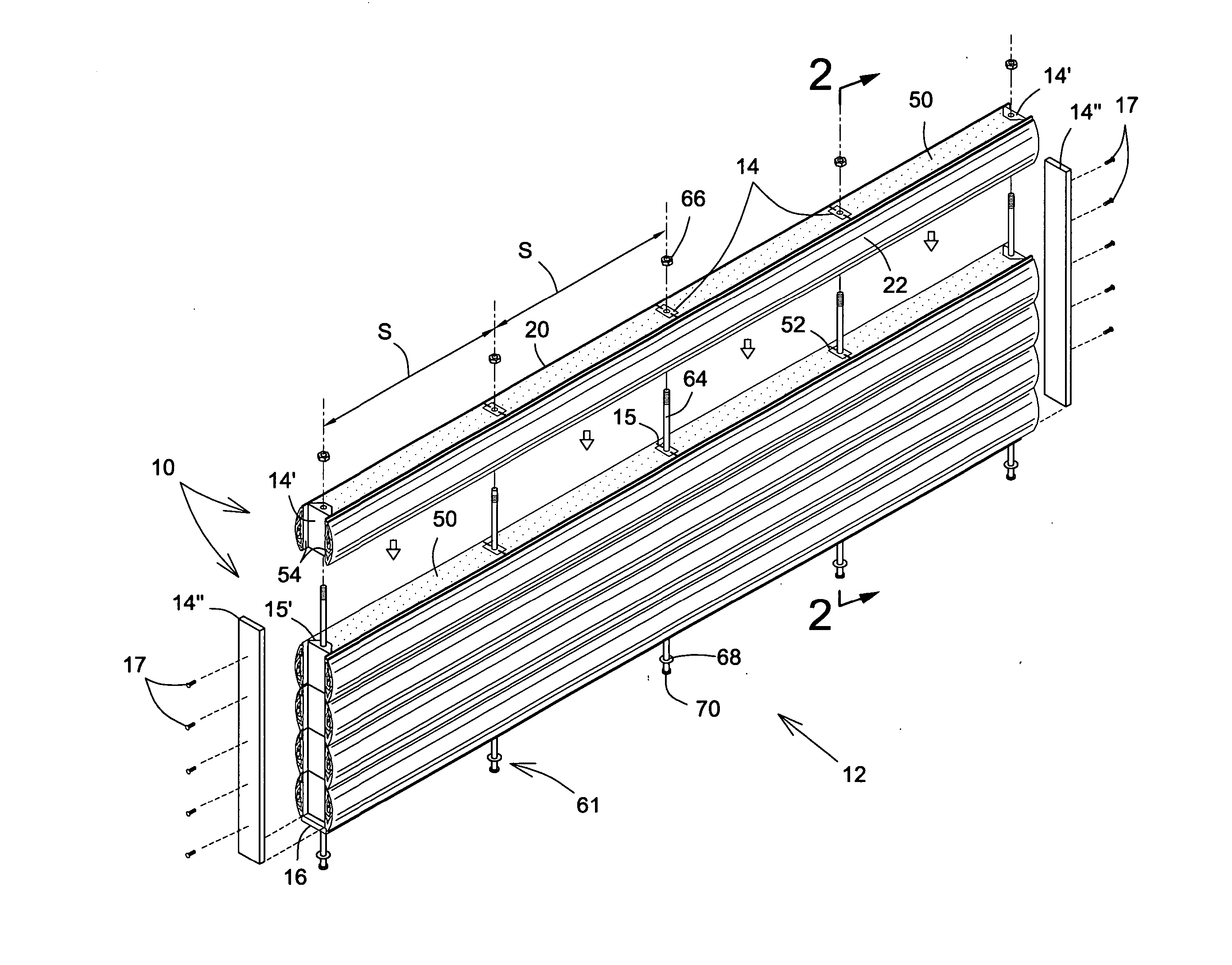Stackable insulated unit for wall construction and method of fabrication thereof