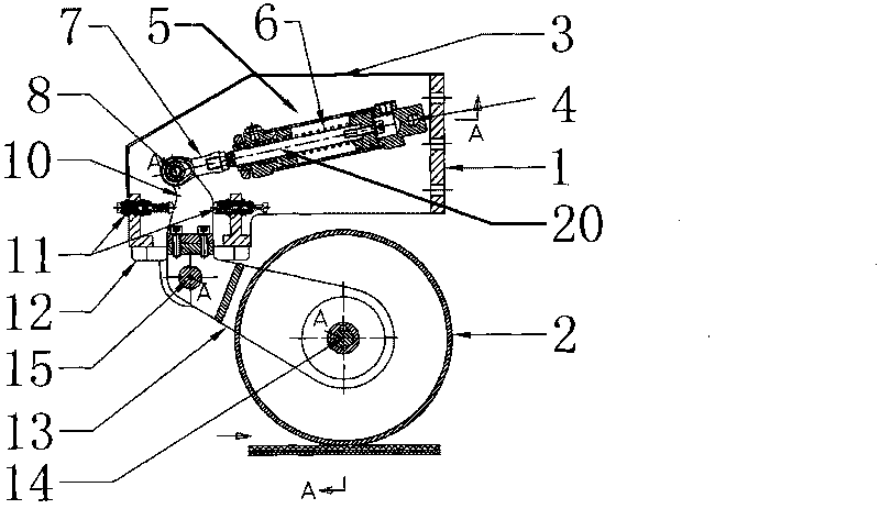 Device for measuring length of transverse cutting machine