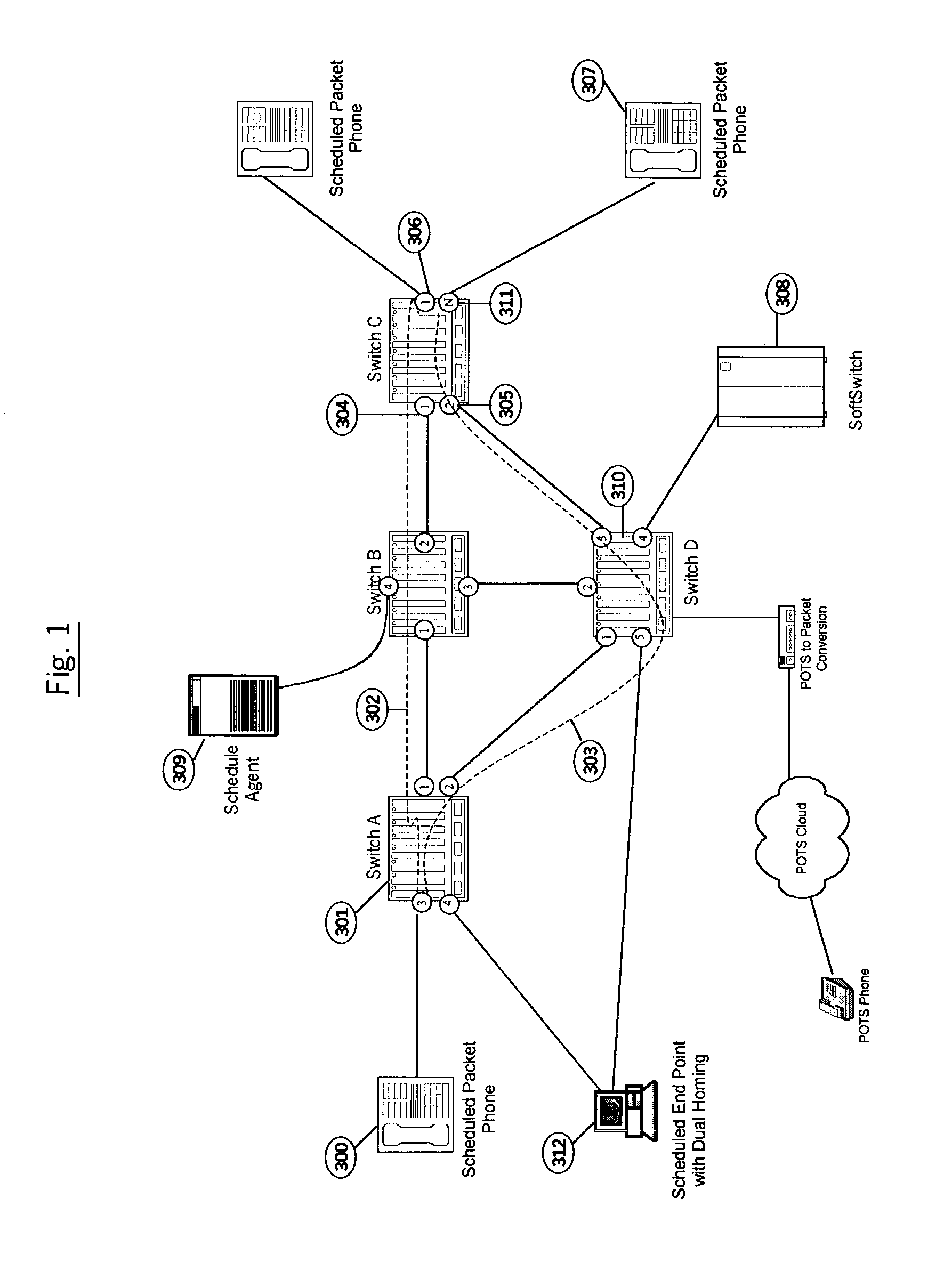 Generation of redundant scheduled network paths using a branch and merge technique