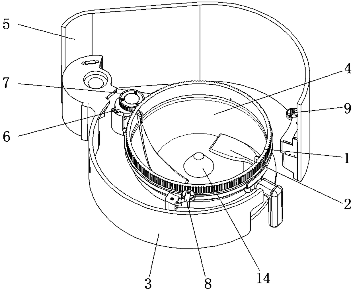 Automatic stirring device of automatic cooking machine