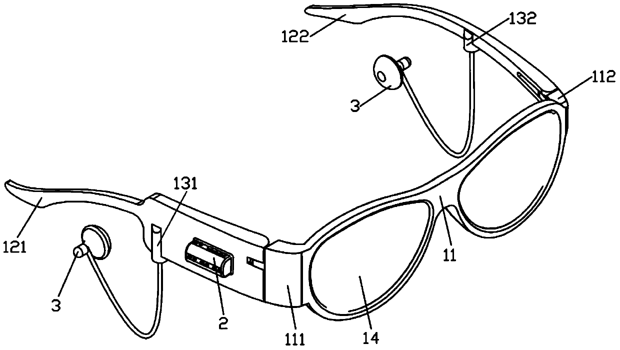 A kind of smart glasses with bluetooth function