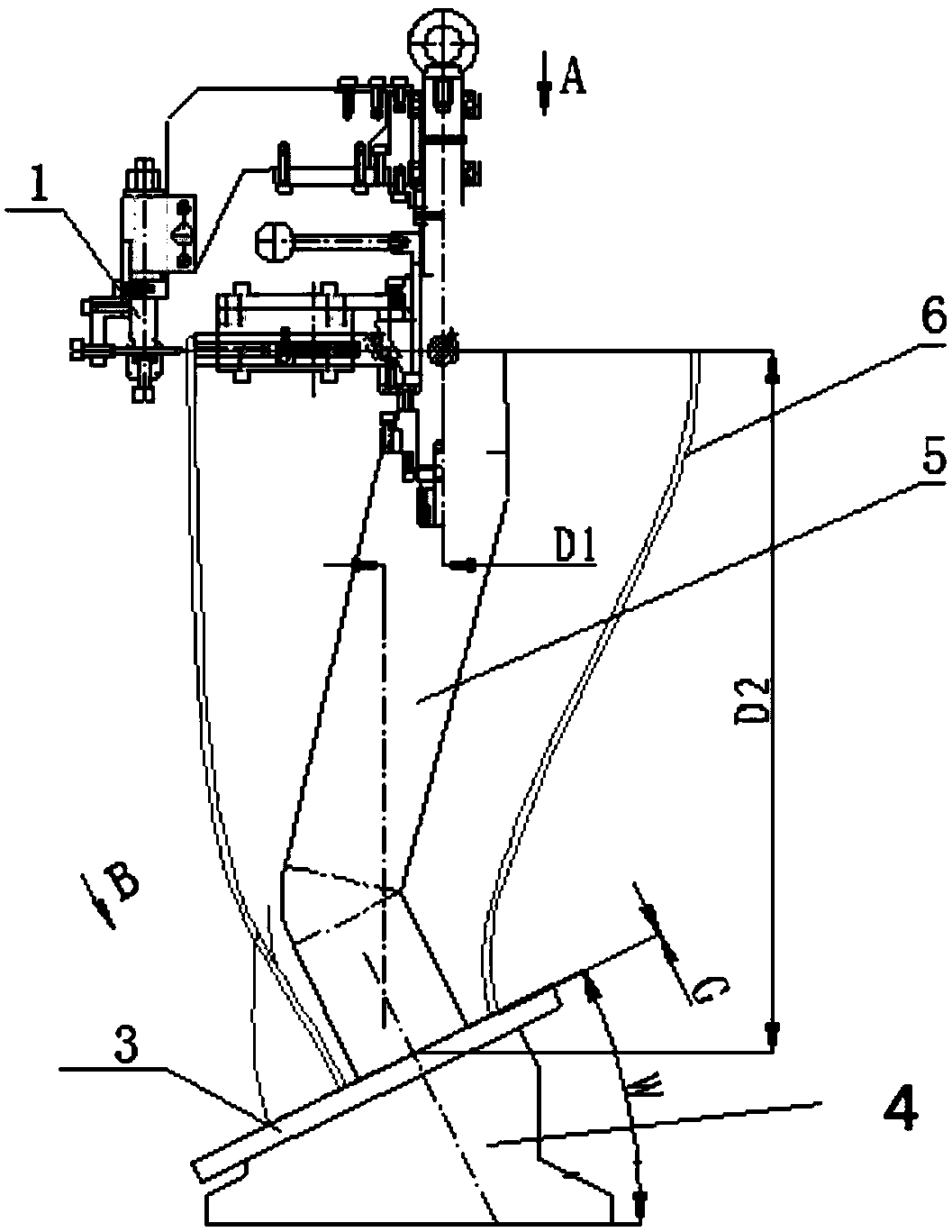 A method for measuring the size of transition section of gas turbine combustor