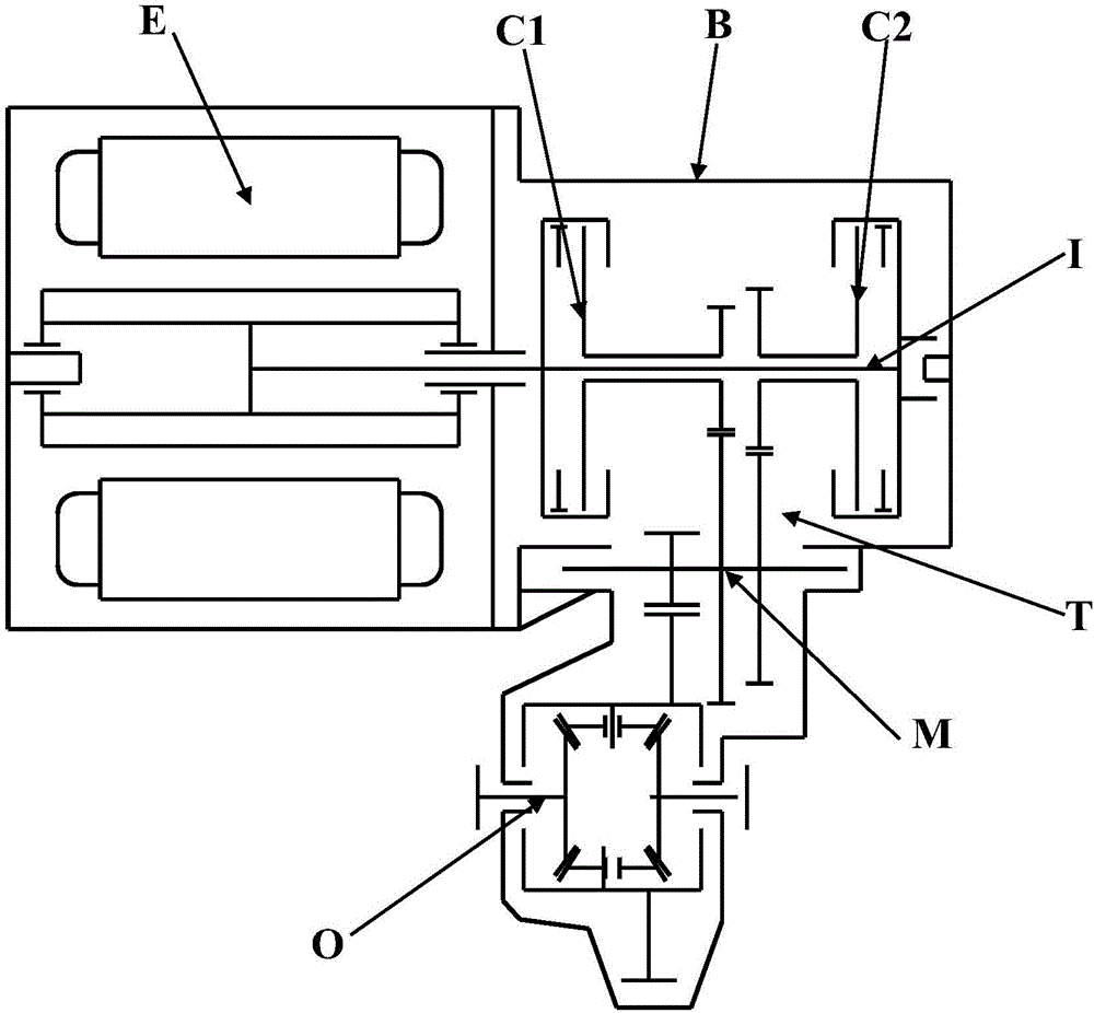 Two-gear transmission for electric vehicle