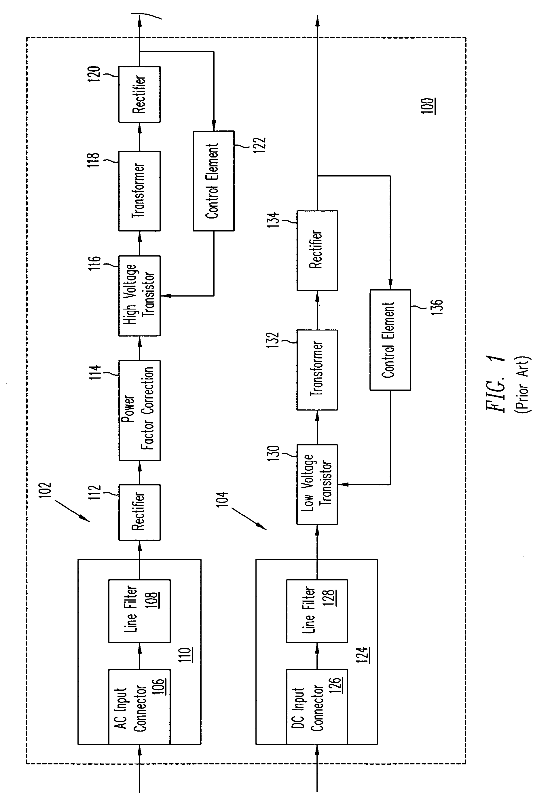 Selectable source input power supply