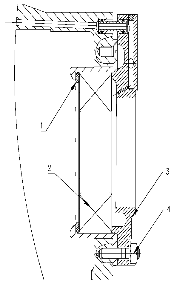 Oil injection mechanism of compression bearing