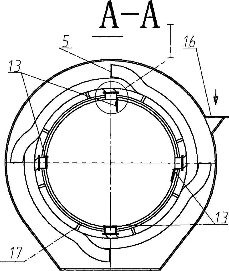 Enter-type closed-circuit grinding system in returning powder