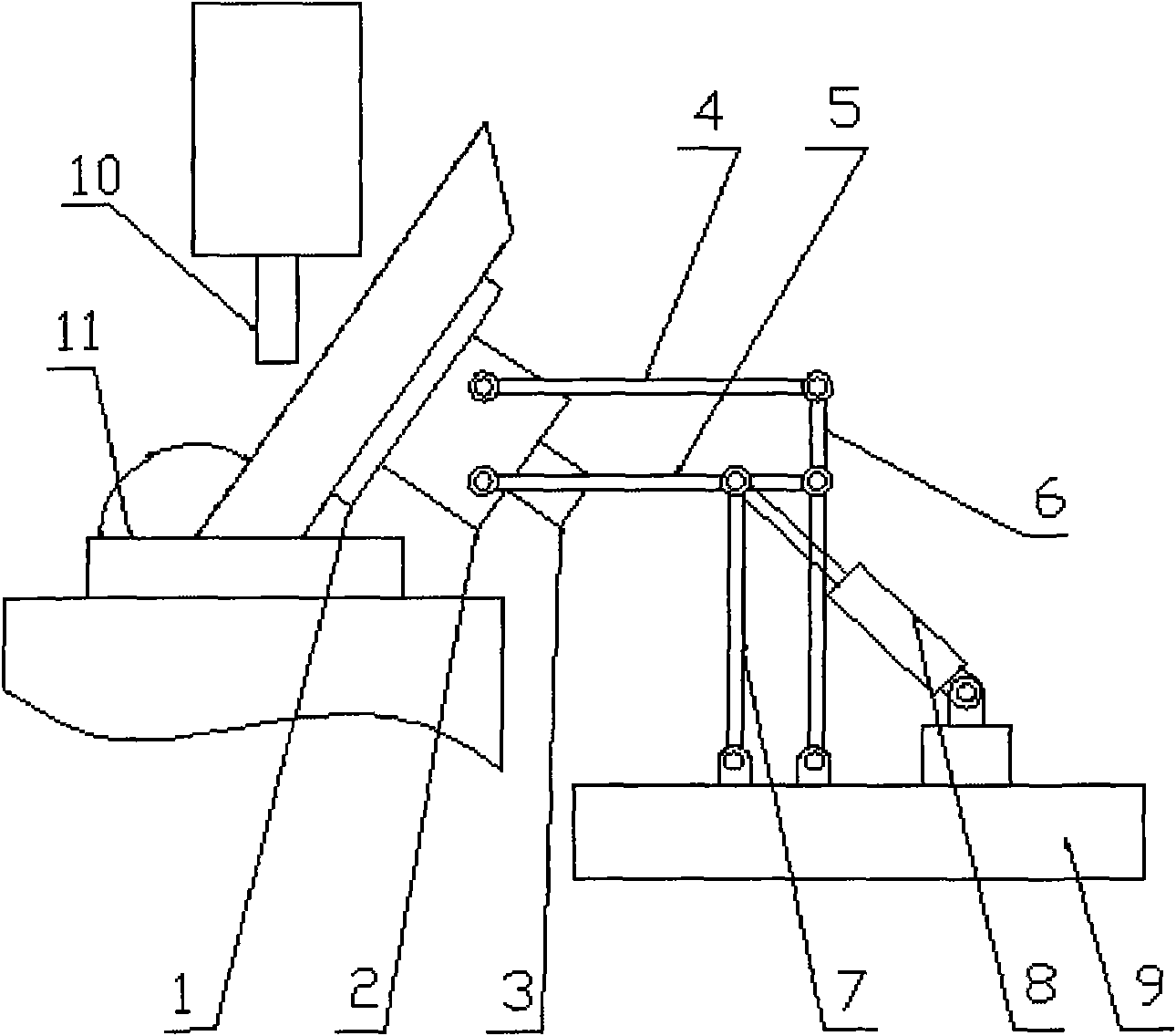 Novel cone surface punching feeding mechanical hand