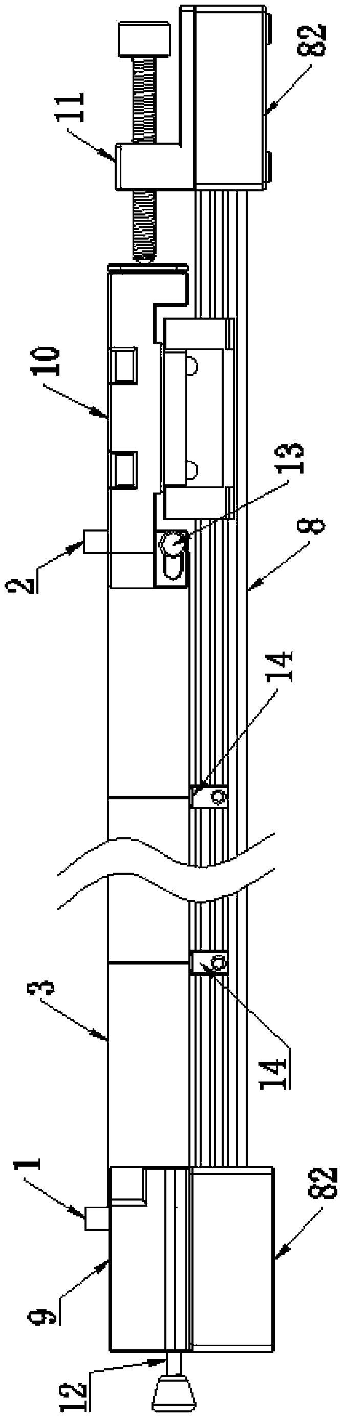 Splicing and fixing structure of block gauges and device utilizing same