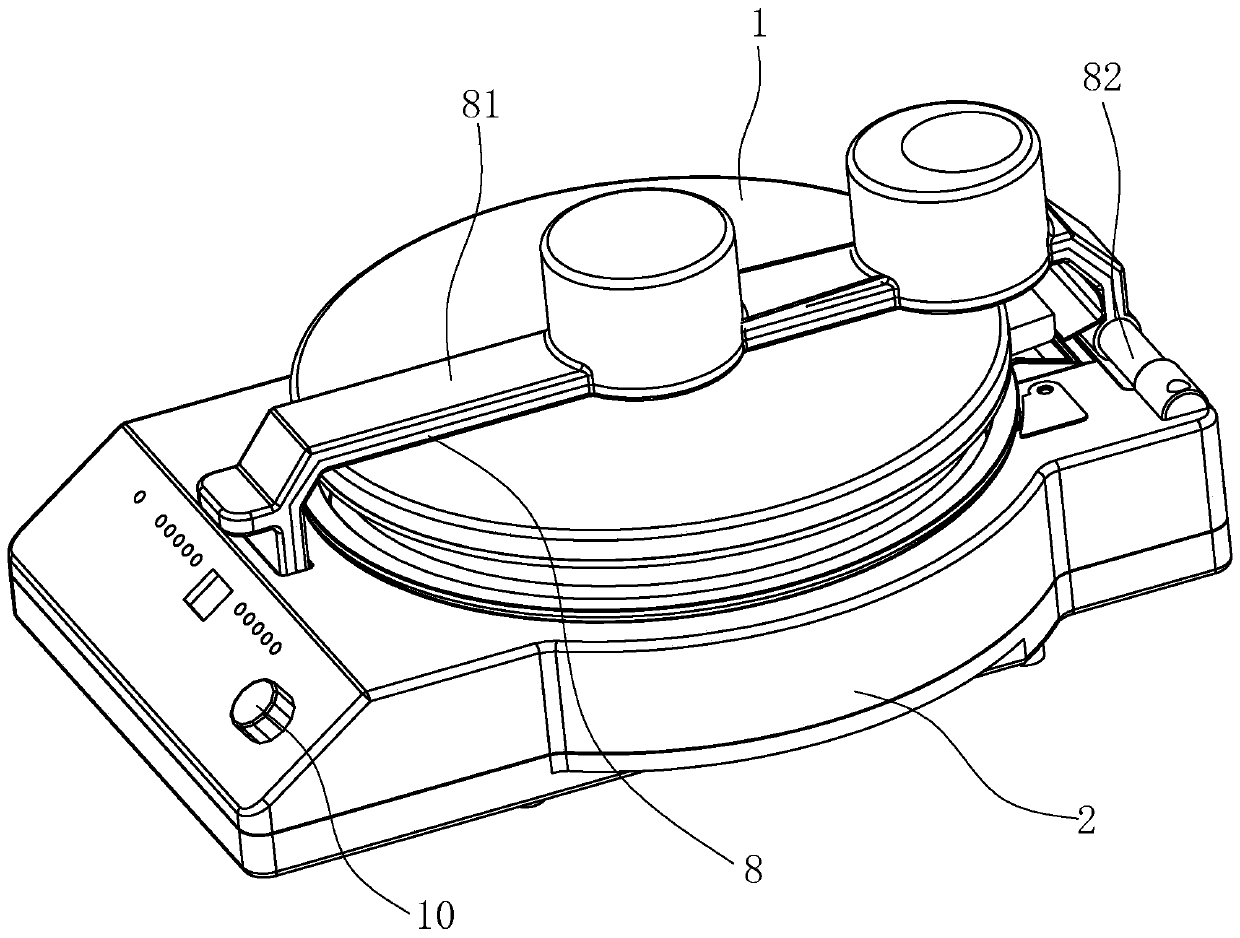 Motor-driven suspension electric baking pan and control method thereof