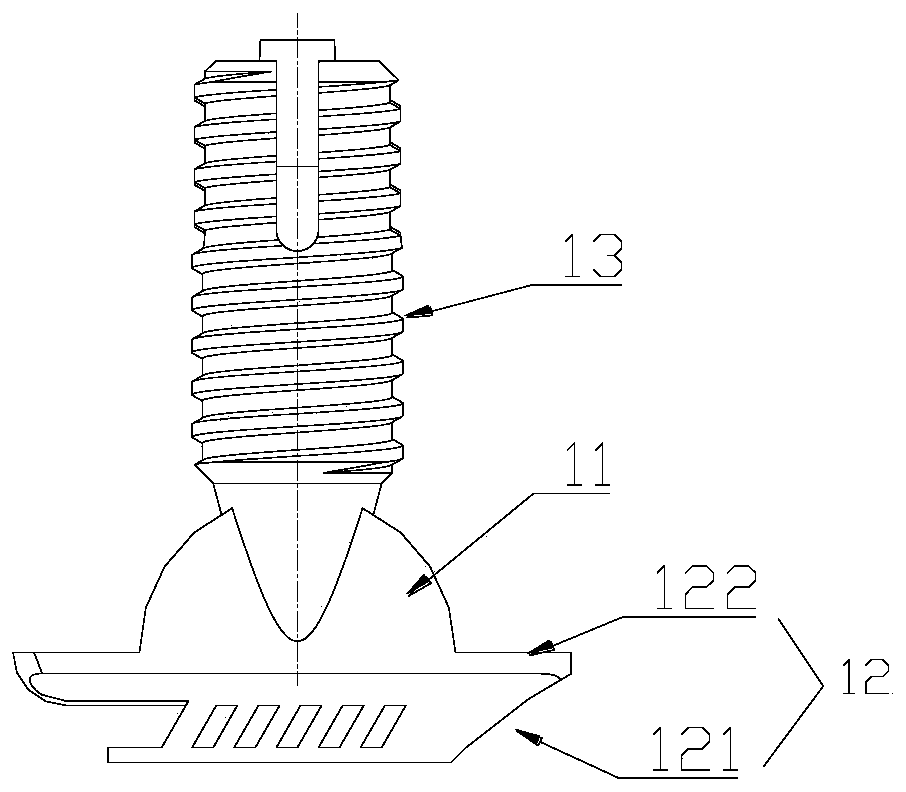 Glue discharging nozzle for one-step beauty seam construction