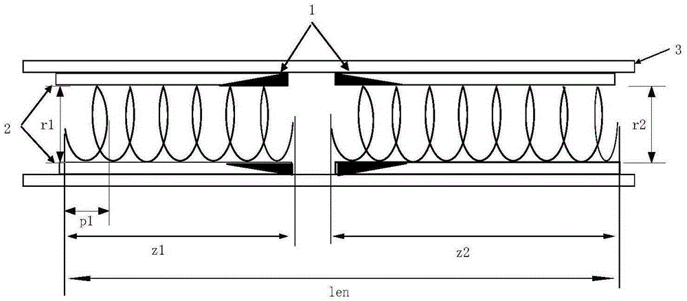 Secondary harmonic inhibition method for broadband helix travelling wave tube