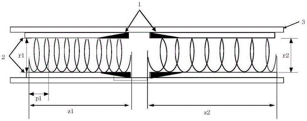 Secondary harmonic inhibition method for broadband helix travelling wave tube