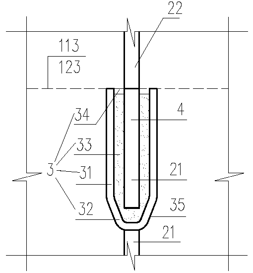 Bond type connector and bond type steel pipe bundle assembly