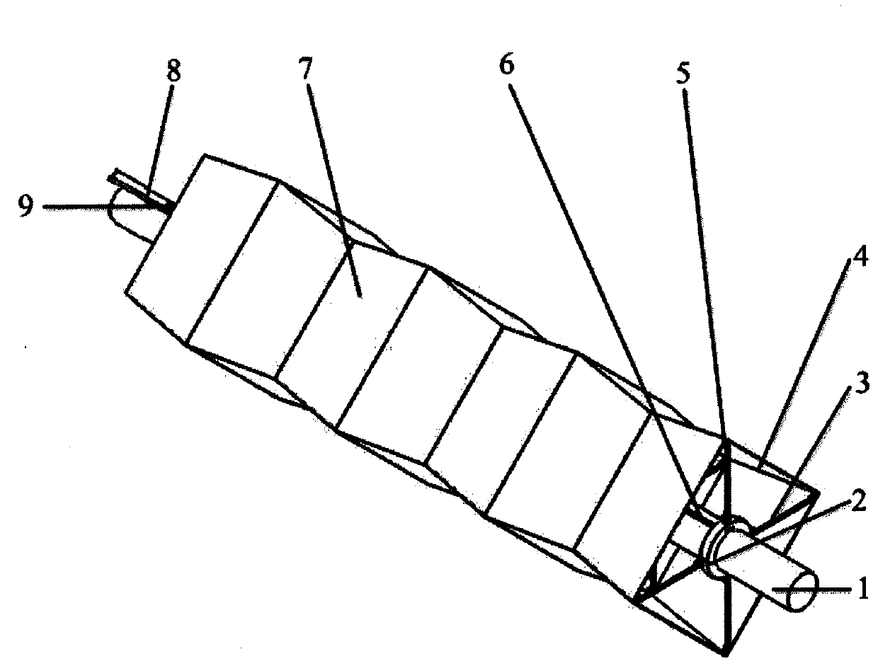 Variable-section polygonal braided mandrel and its assembly method