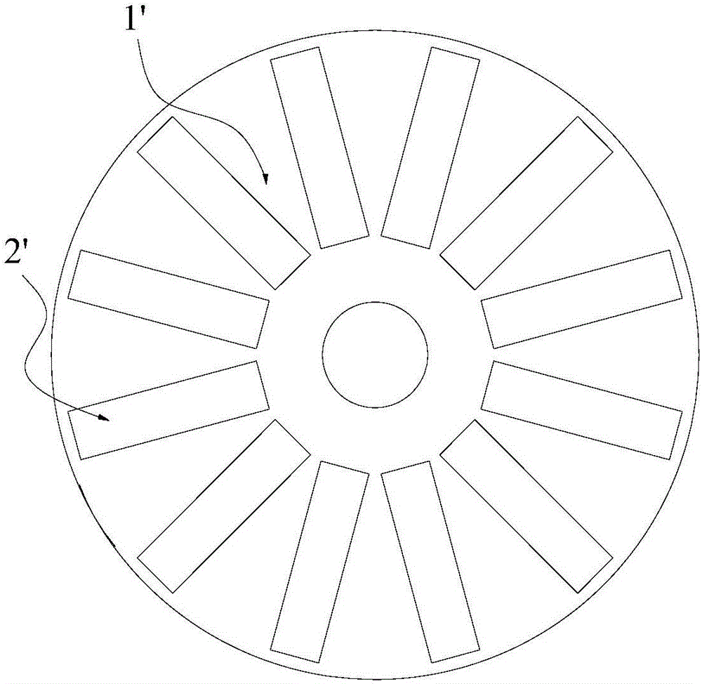 Rotor punching plate and permanent magnet motor