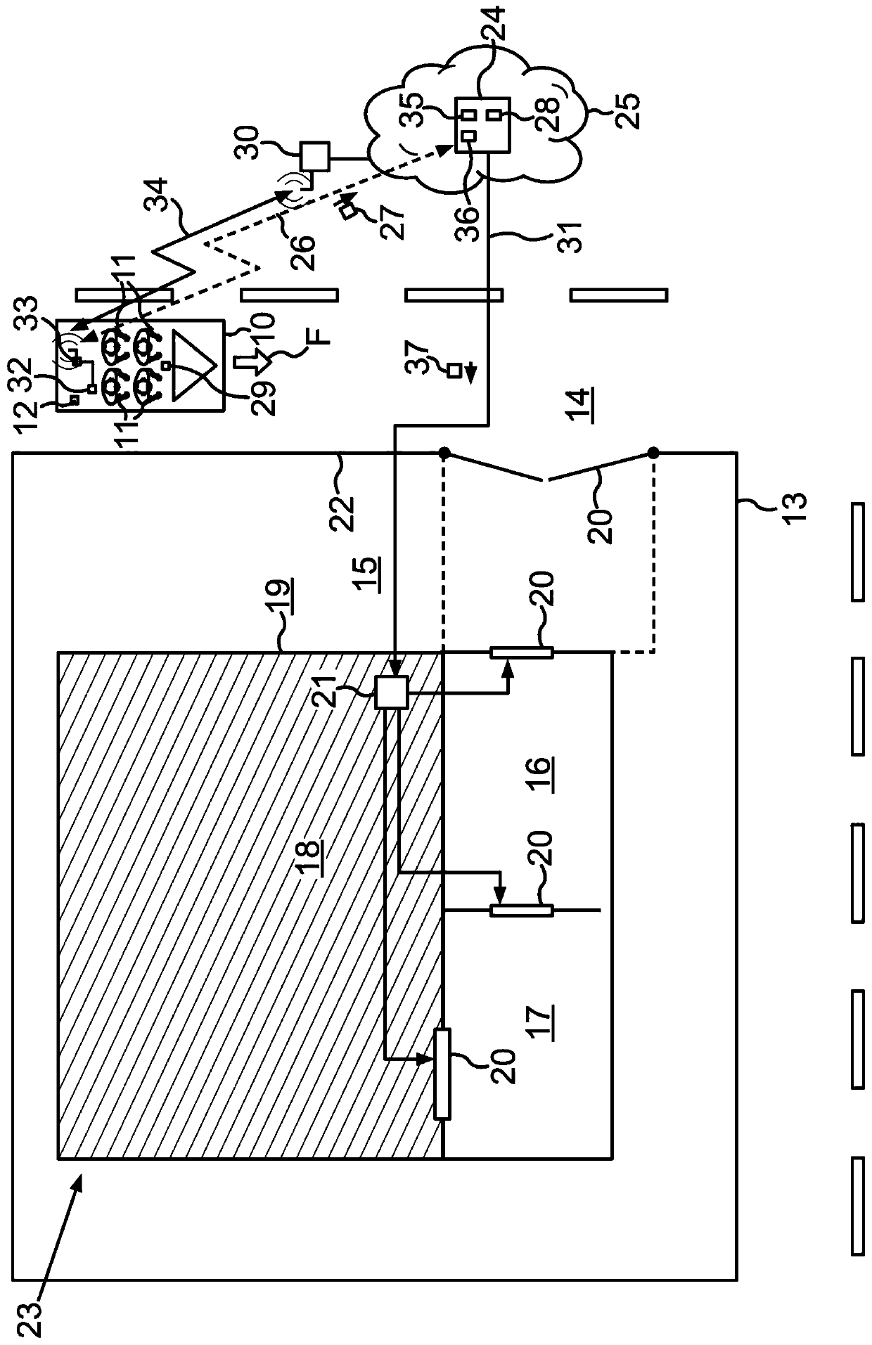 Access control system and method for controlling access of person to building area