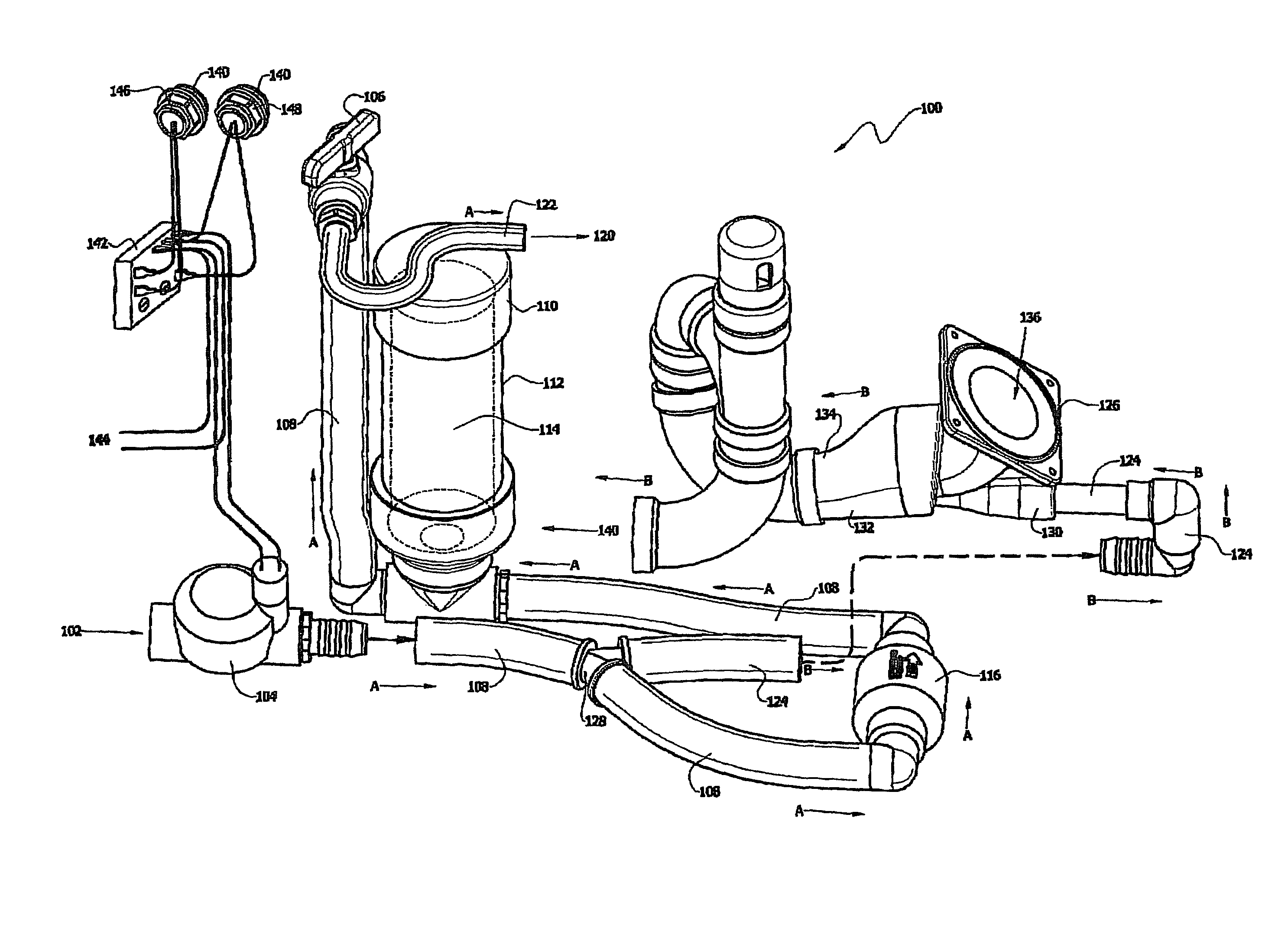 Quiet, low water volume toilet