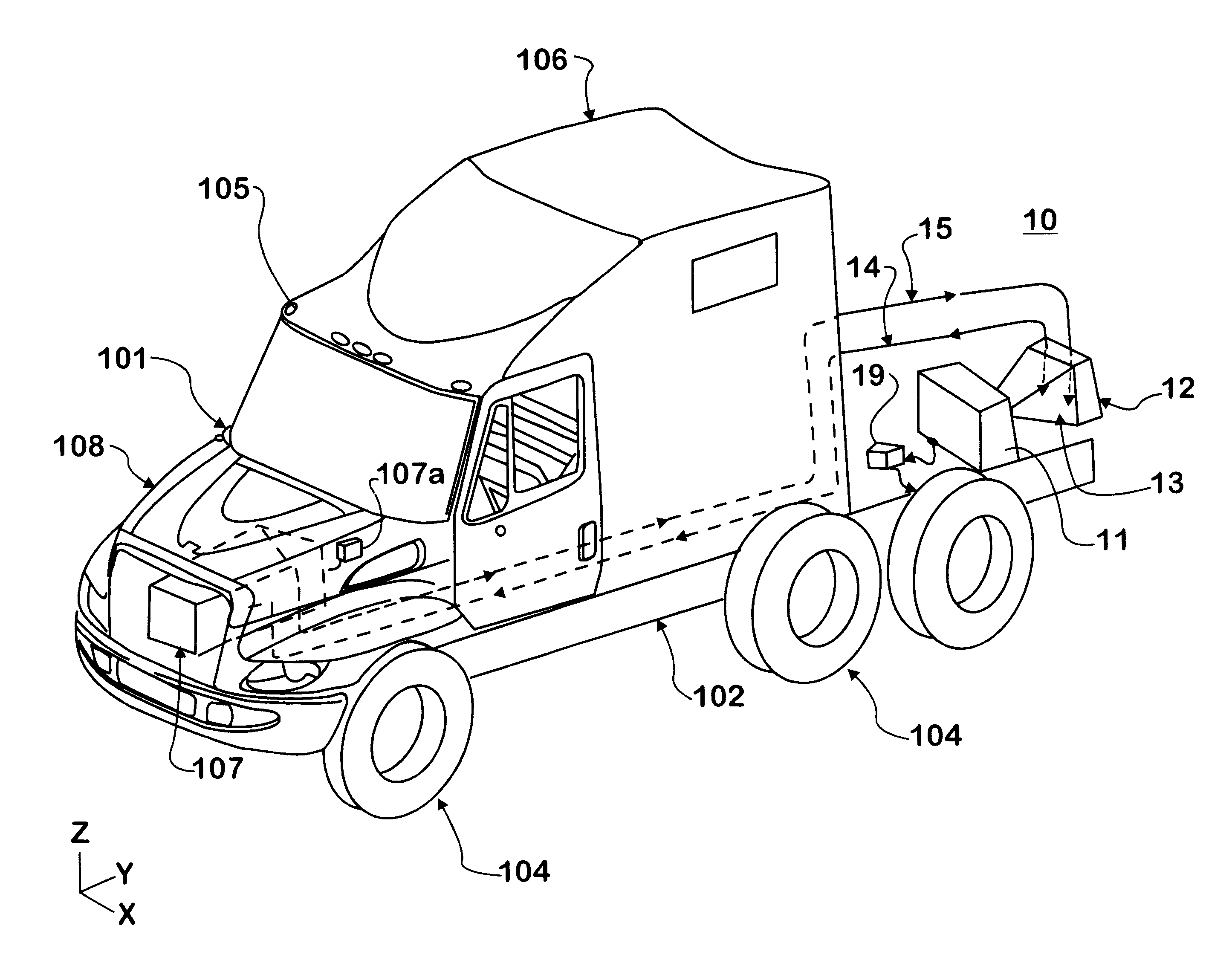 Vehicle engine cooling system without a fan
