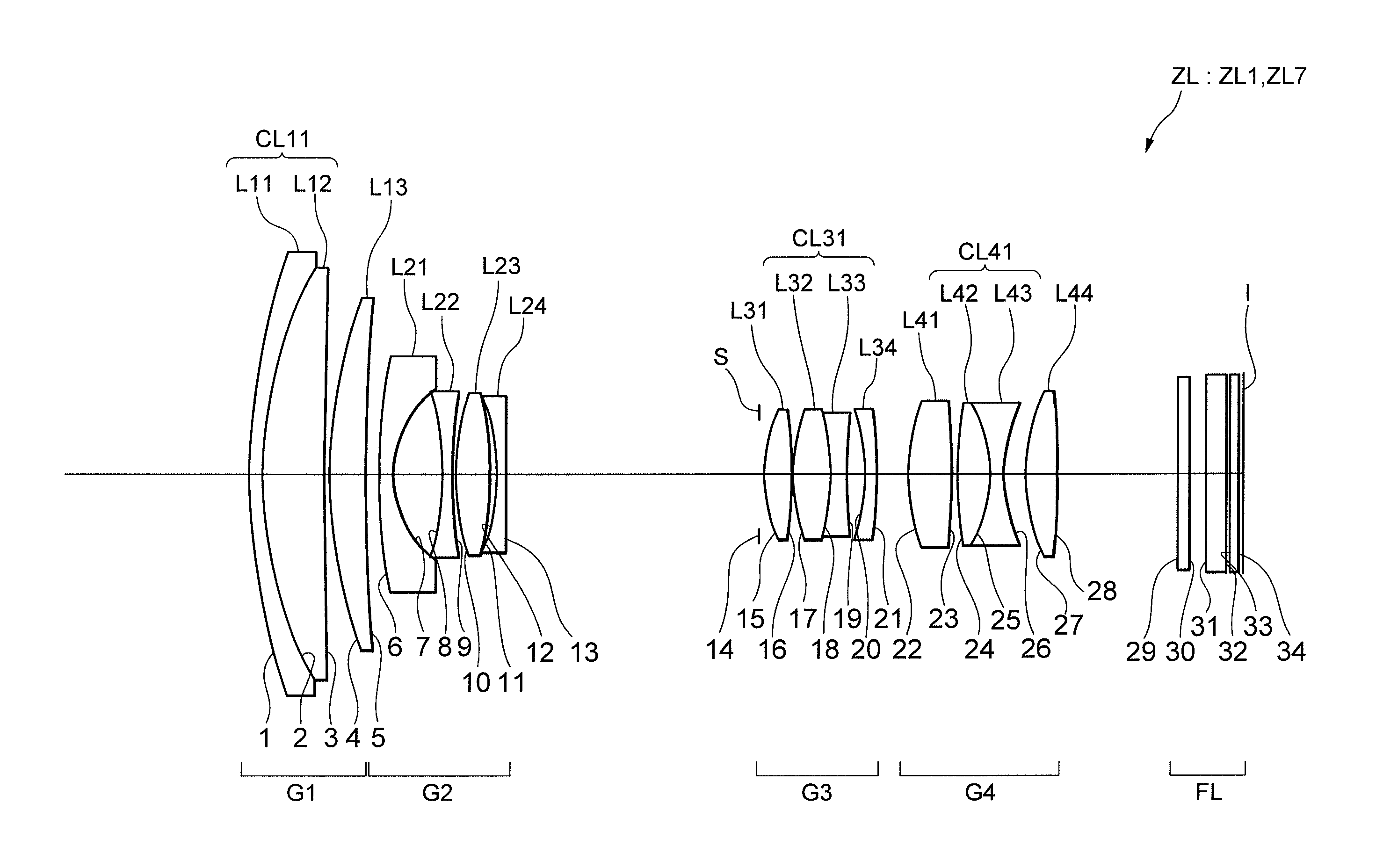 Zoom lens, optical apparatus equipped therewith, and method for manufacturing zoom lens