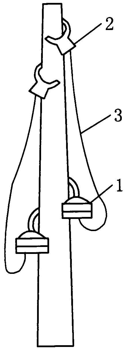 Pole climbing foot fastener treading-down glove alarm