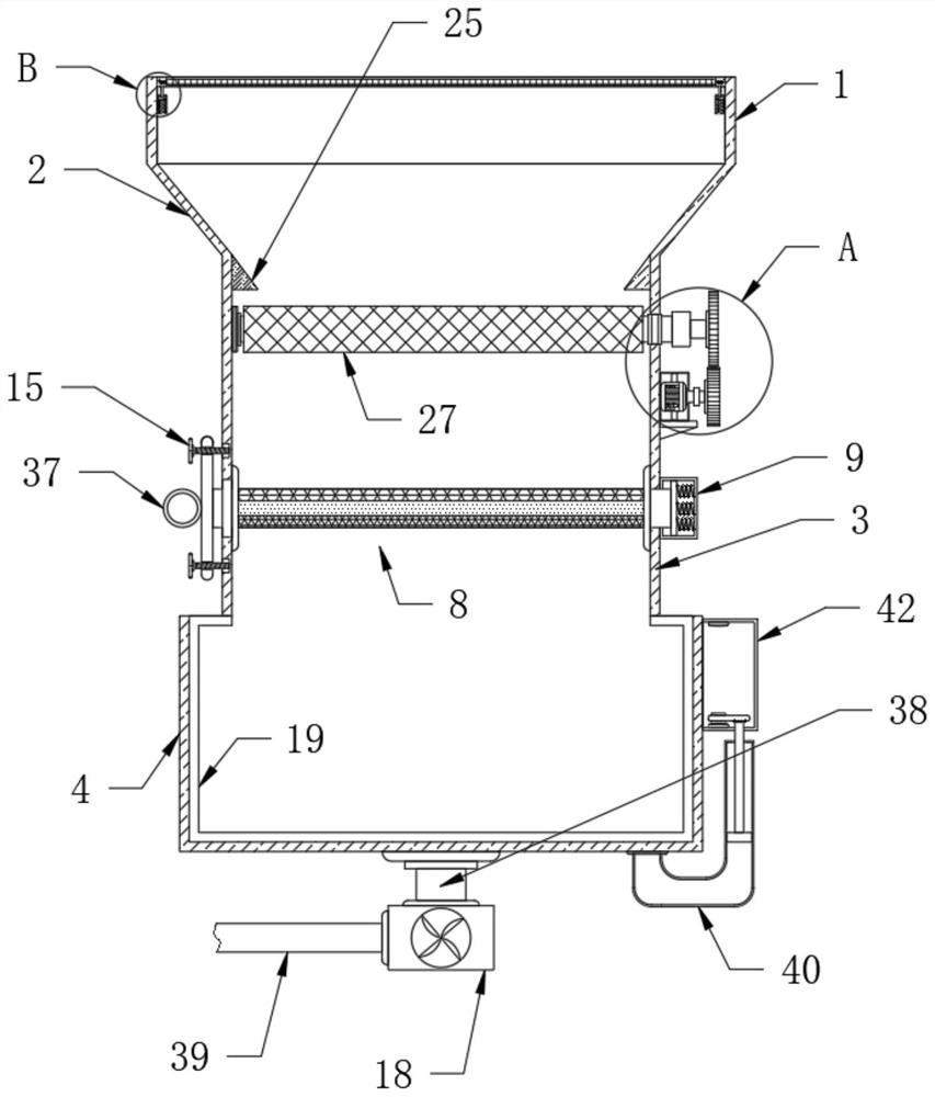 A device for recycling residual material after dripping for the production of disposable gloves