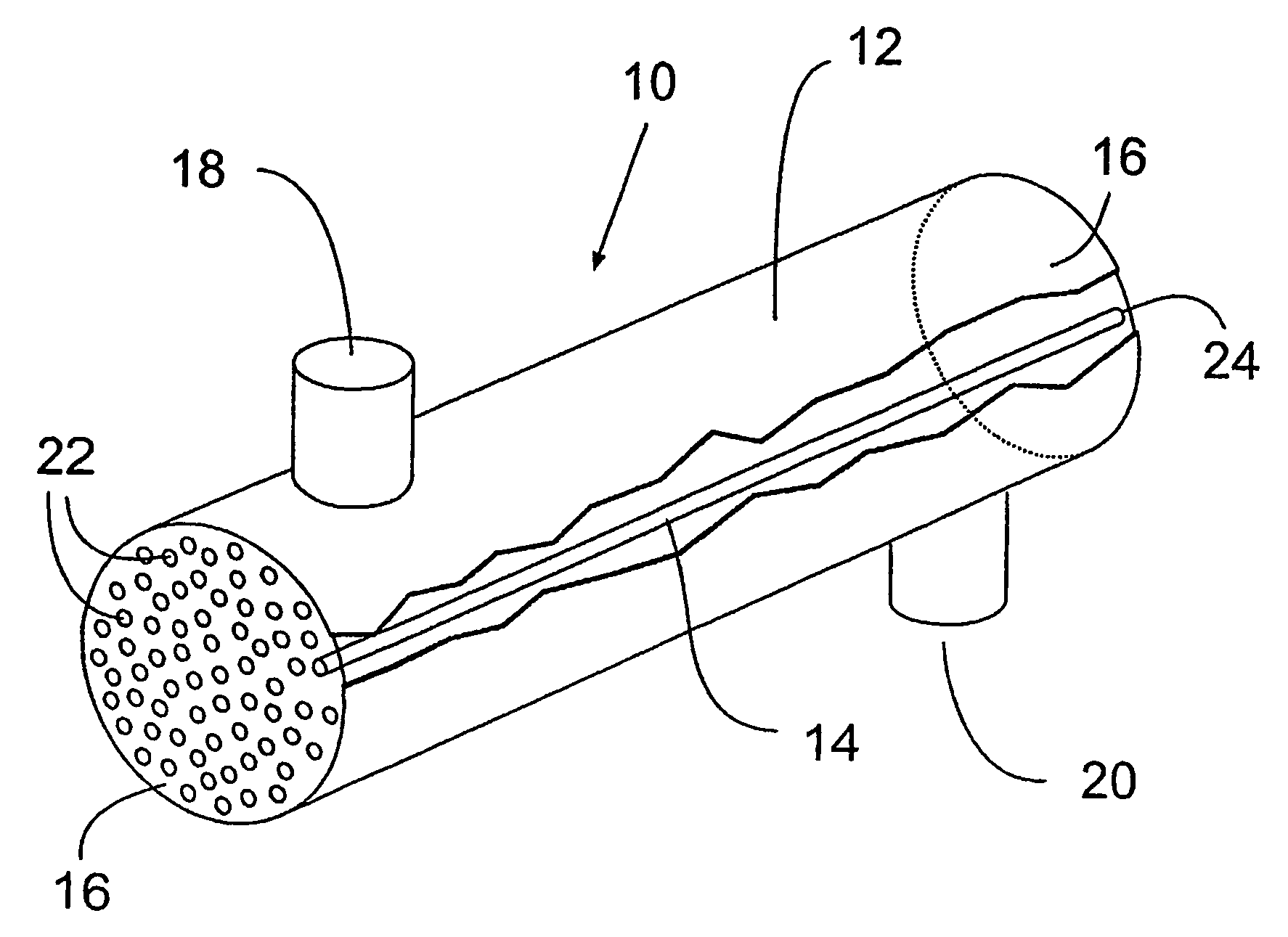 Hollow fiber membrane contact apparatus and process