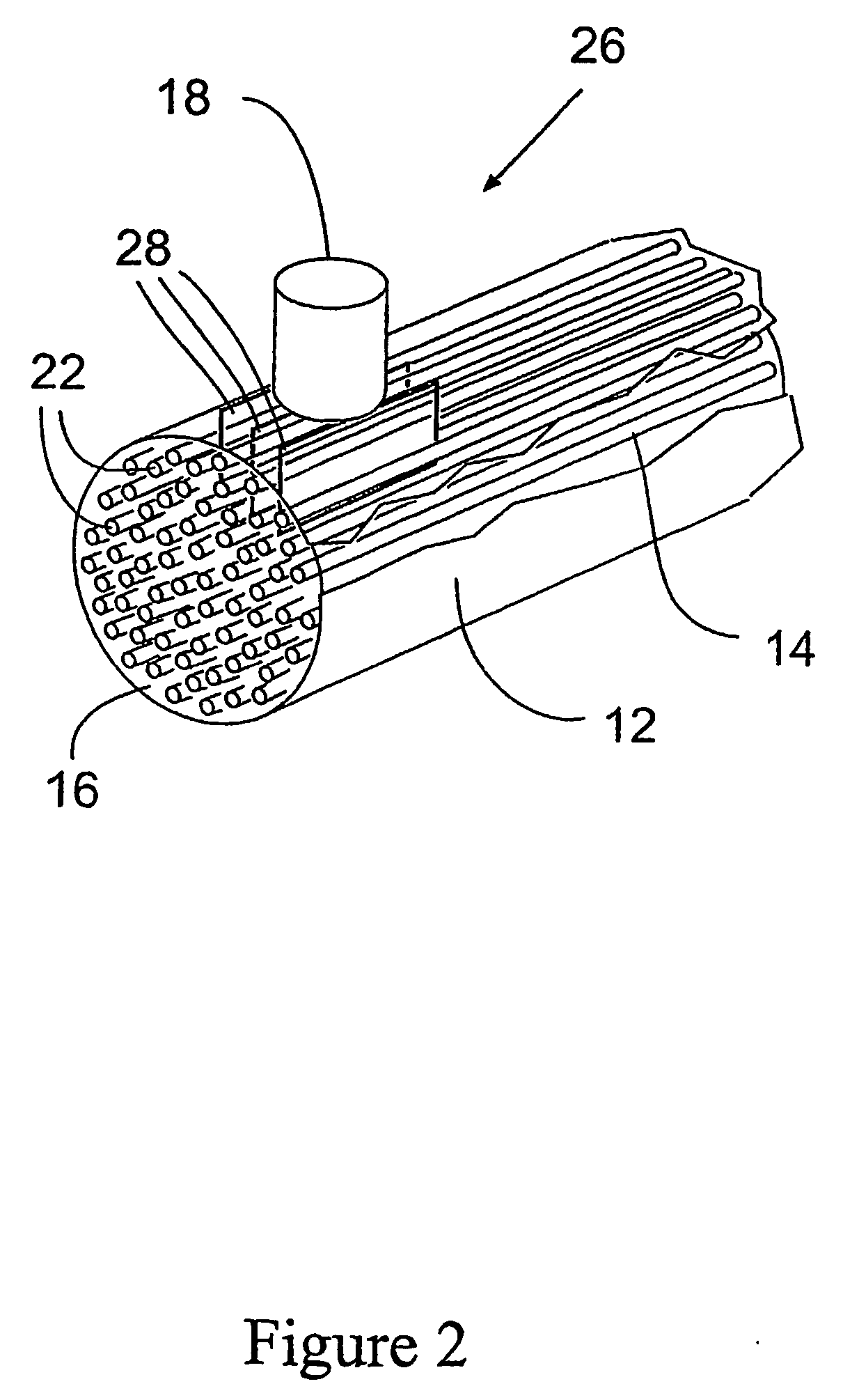 Hollow fiber membrane contact apparatus and process