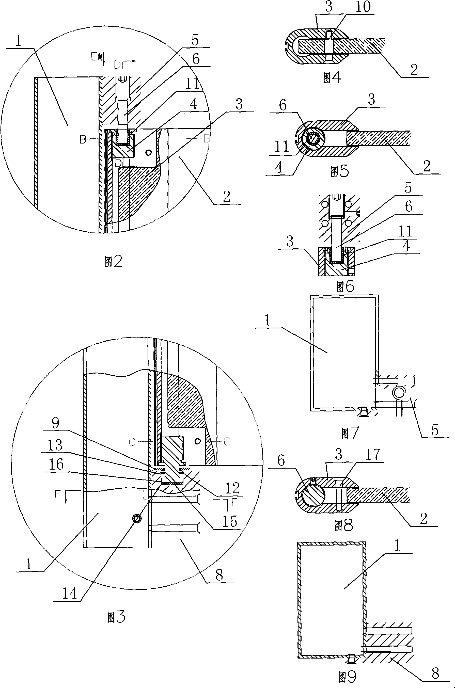 Mounting structure of improved glass door