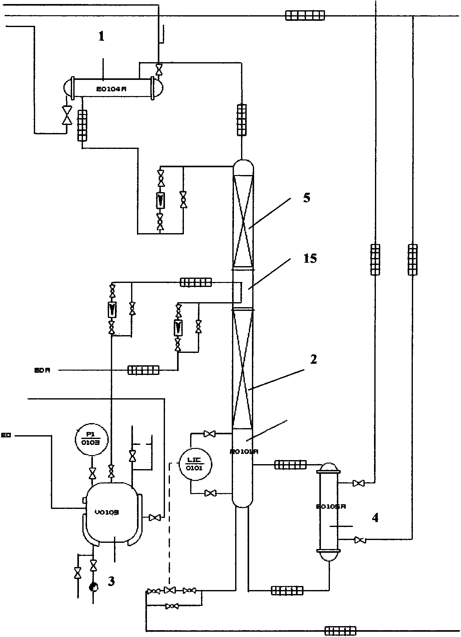 Continuous production technique for ethoxyl ethylene diamine and reaction kettle thereof