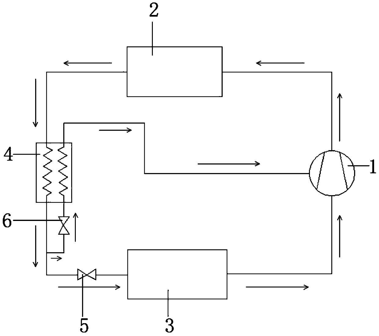 Control method for guaranteeing stable operation of air source heat pump at low exhaust temperature of -40 DEG C