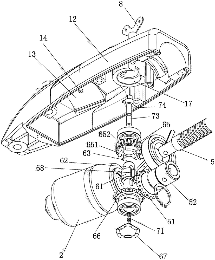 Clutch-mounted door lifter capable of being pushed and pulled manually