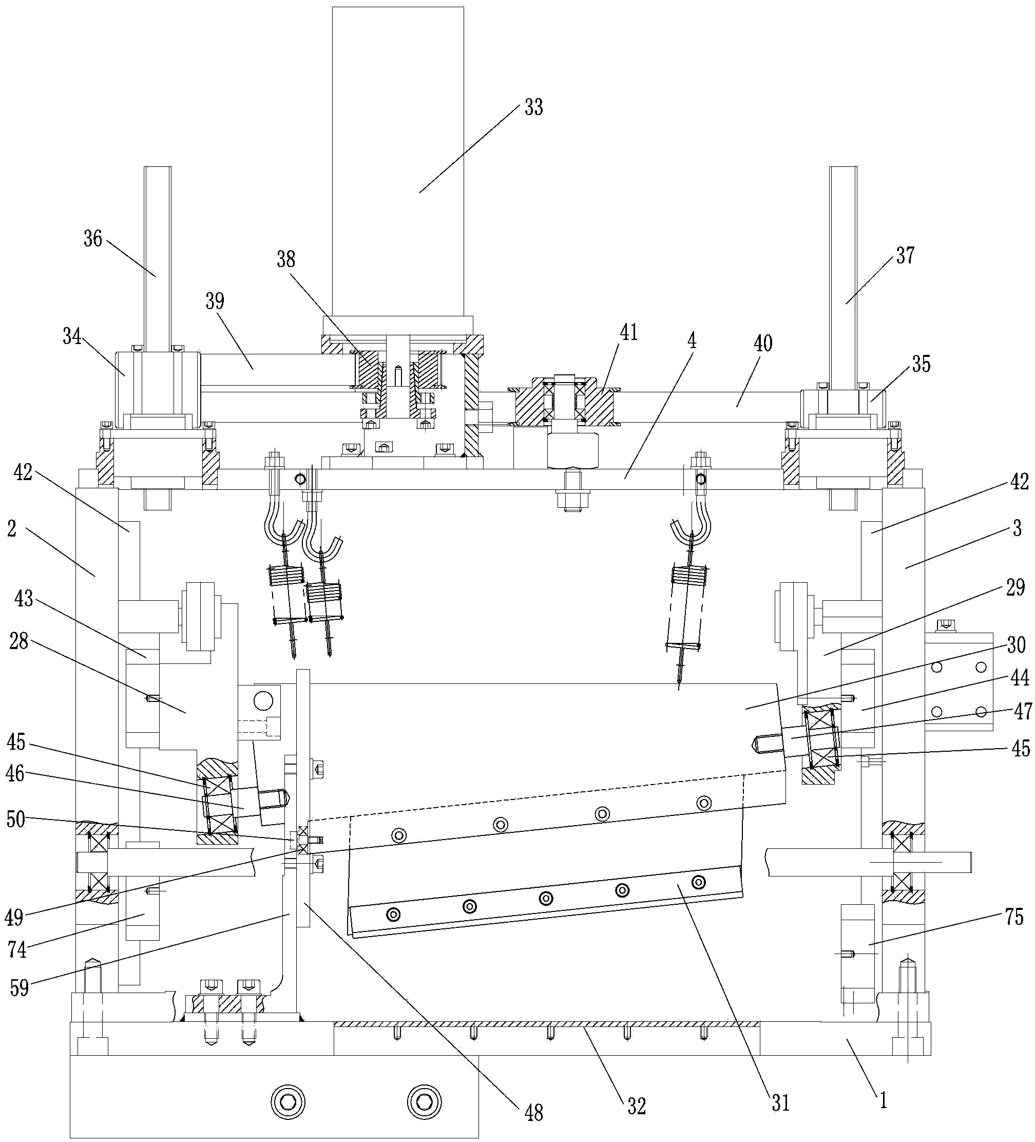 Carbon fiber yarn breaking device